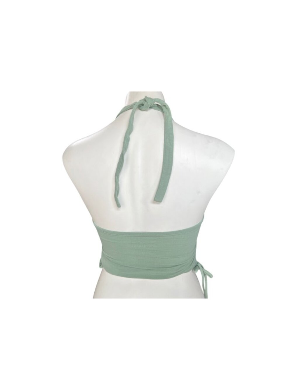 Hollister Womens Light Green Halter Top With Gathered Sides Cotton Knit XS - Picture 4 of 10
